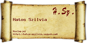 Hatos Szilvia névjegykártya