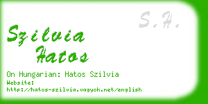 szilvia hatos business card